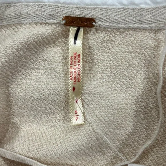 Free People Blair Oversized Sweatshirt Dress, New, Oatmeal Combo, Small - Picture 7 of 7